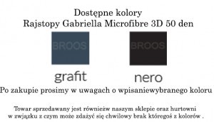 Rajstopy Gabriella Microfibre 3D 50 den